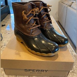 Sperry Kids Saltwater Duck Boots Brown Size 2M